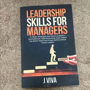 Leadership Skills for Managers by J. Viva - Black & Orange Paperback Book BinB